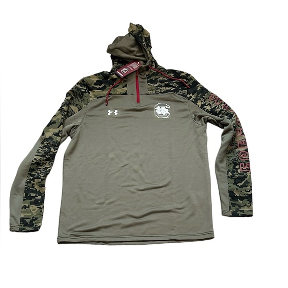 South Carolina Gamecocks Under Armour Men’s Freedom 1/4 Zip Sweatshirt Medium - Picture 1 of 2